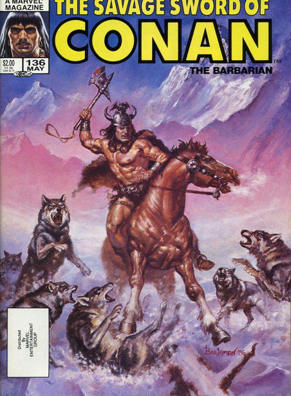 The Savage Sword of Conan #136 A Direct Edition cover