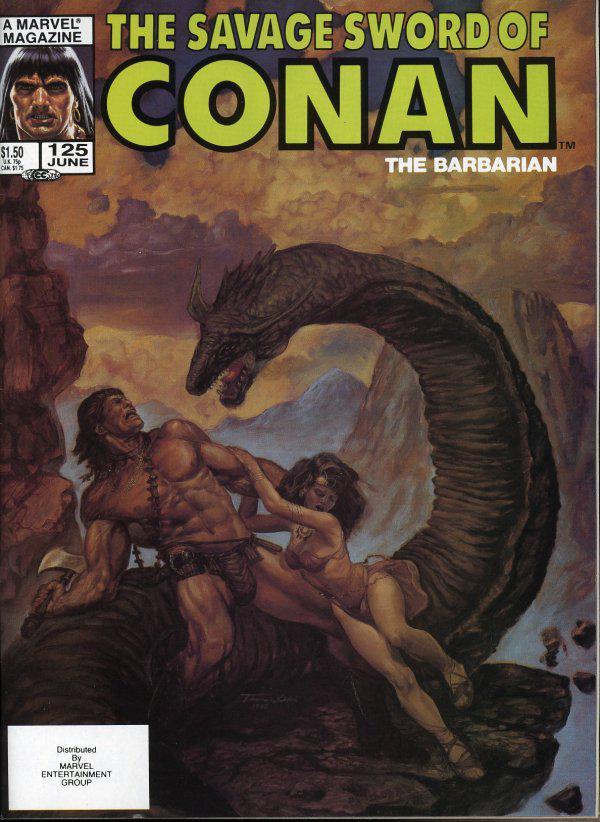 The Savage Sword of Conan #125 B Newsstand Edition cover