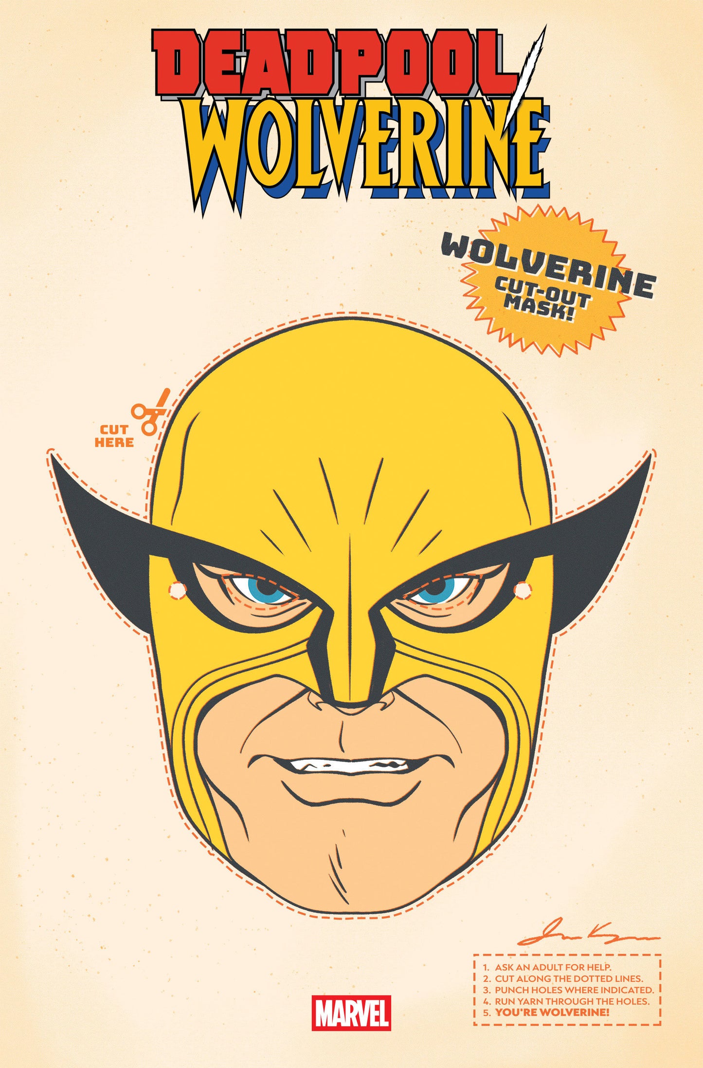 Deadpool/Wolverine #9 Retro Halloween Mask Variant