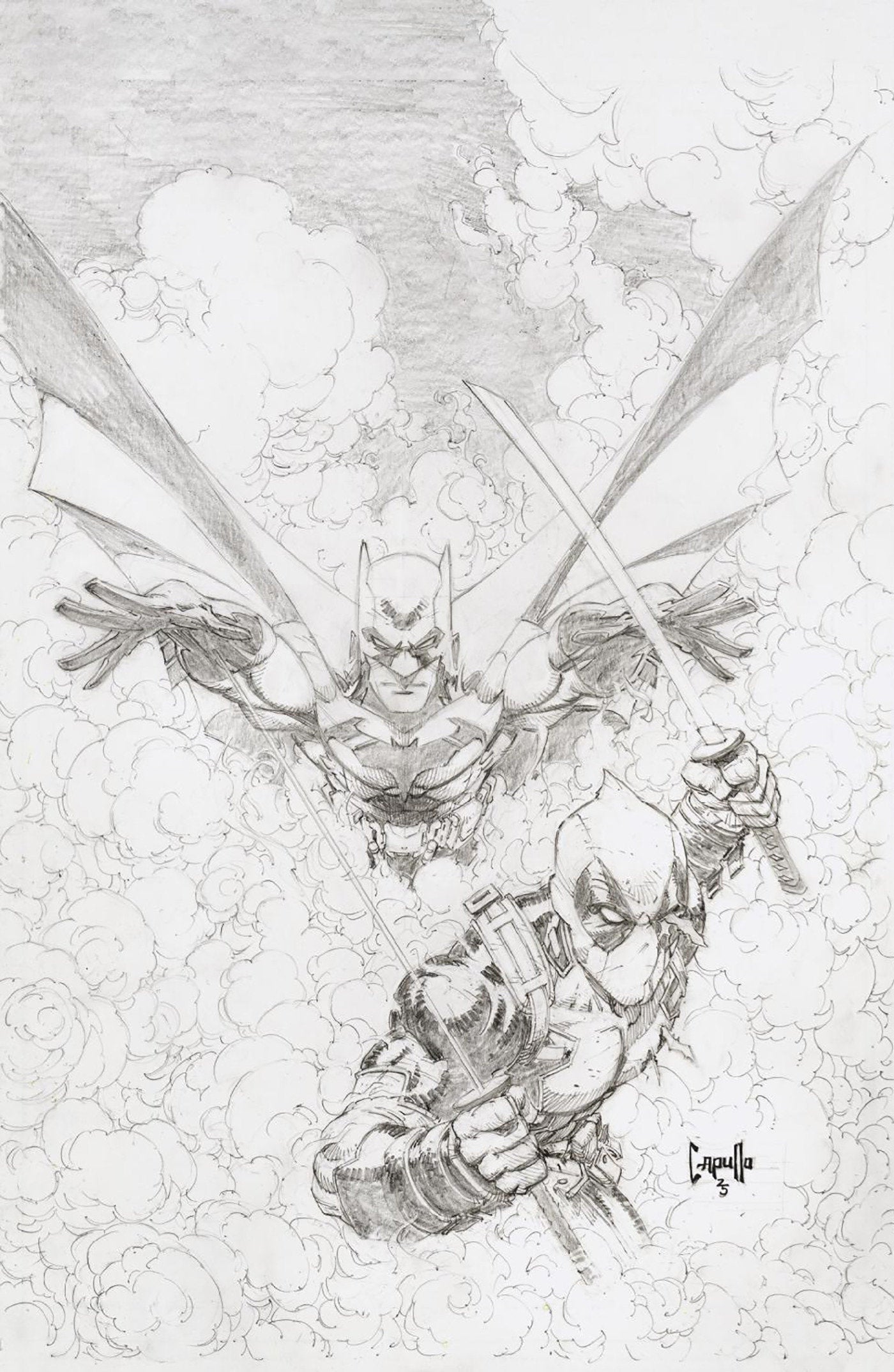 Marvel/DC: Deadpool/Batman #1 Greg Capullo Full Art Sketch Variant
