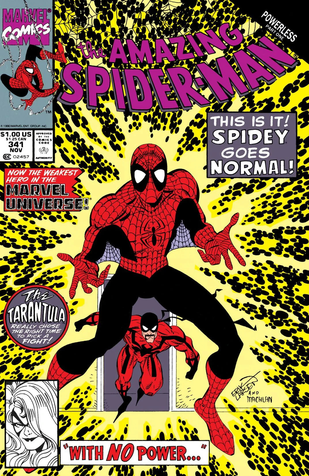 Amazing Spider-Man #341 A Direct Edition cover