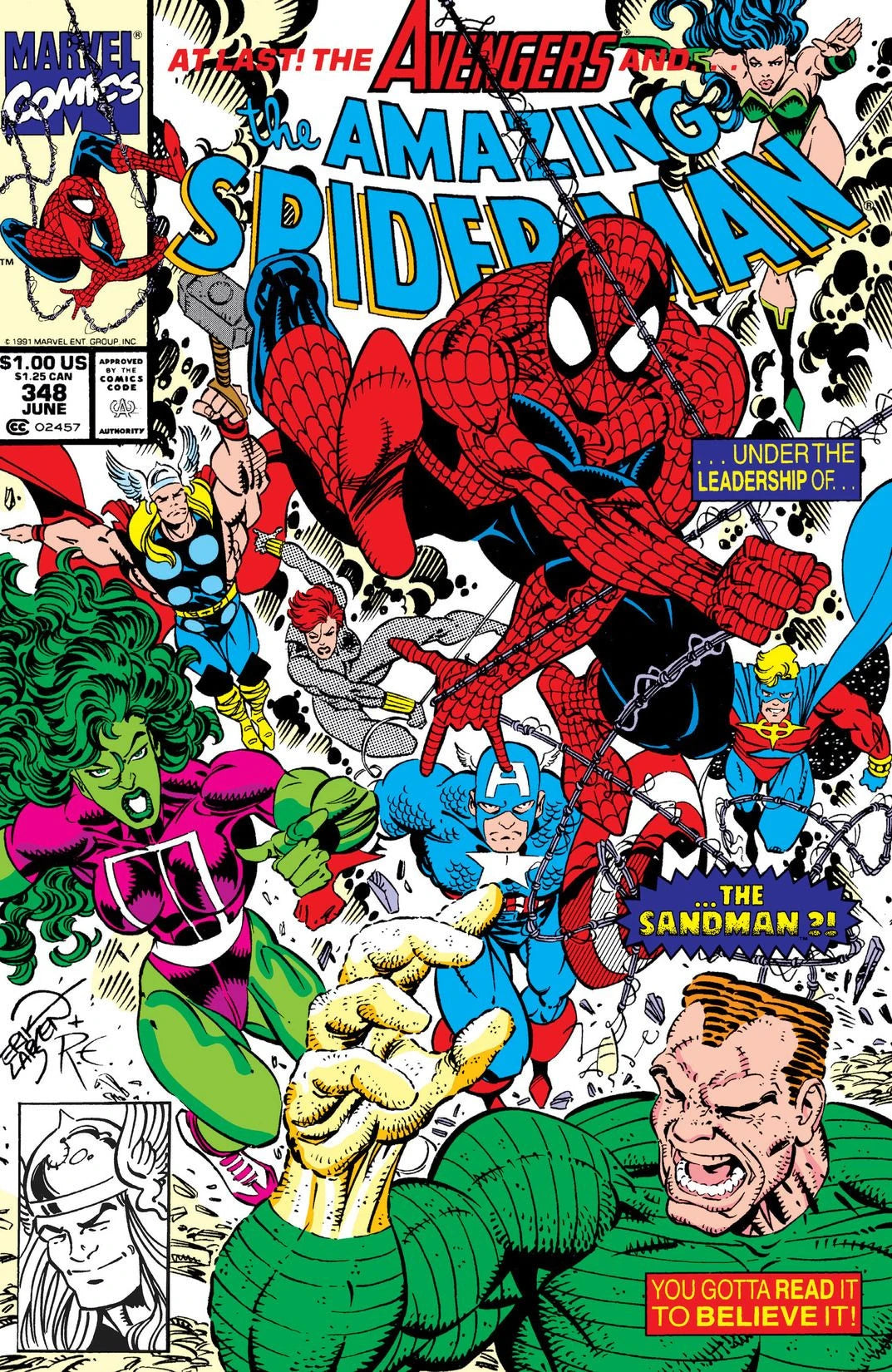 Amazing Spider-Man #348 A Direct Edition cover