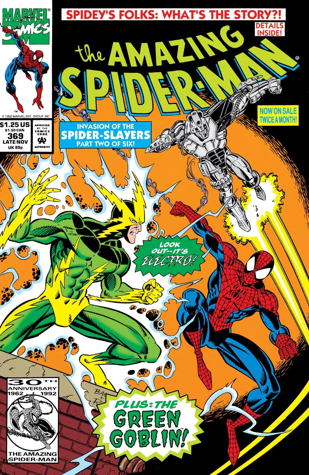 Amazing Spider-Man #369 A Direct Edition cover