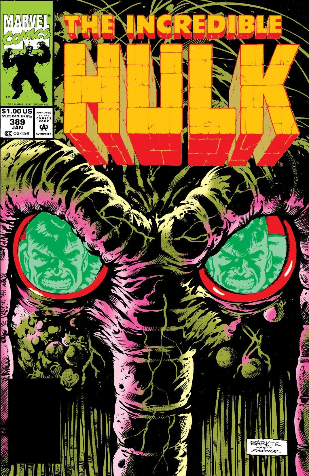 The Incredible Hulk #389 Direct Edition cover