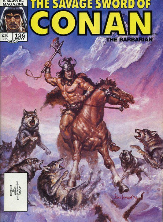 The Savage Sword of Conan #136 A Direct Edition cover