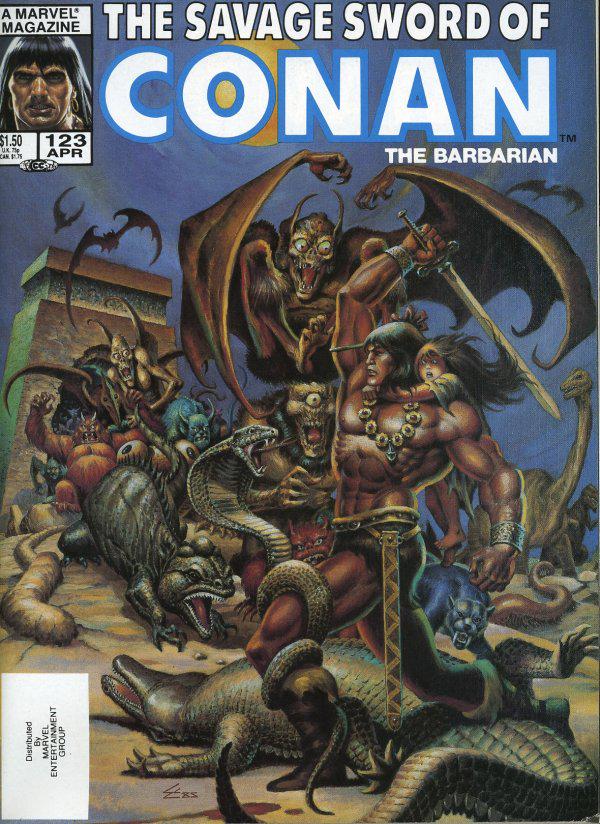 The Savage Sword of Conan #123 B Newsstand Edition cover