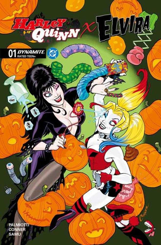 Harley Quinn X Elvira #1 Cover F Amanda Conner Foil Variant