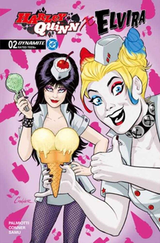 Harley Quinn X Elvira #2 Cover K 1 in 10 Amanda Conner Ice Cream Original Variant