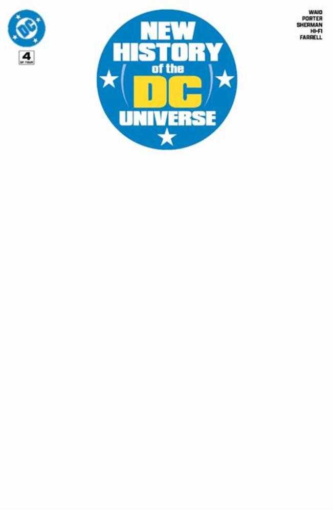 New History Of The DC Universe #4 (Of 4) Cover F Blank Card Stock Variant