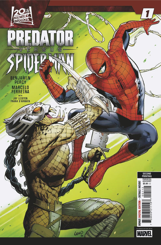 Predator vs Spider-Man #1 (Of 4) 2nd Print Greg Land Variant