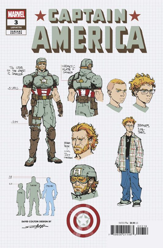 Captain America #3 Valerio Schiti Design Variant