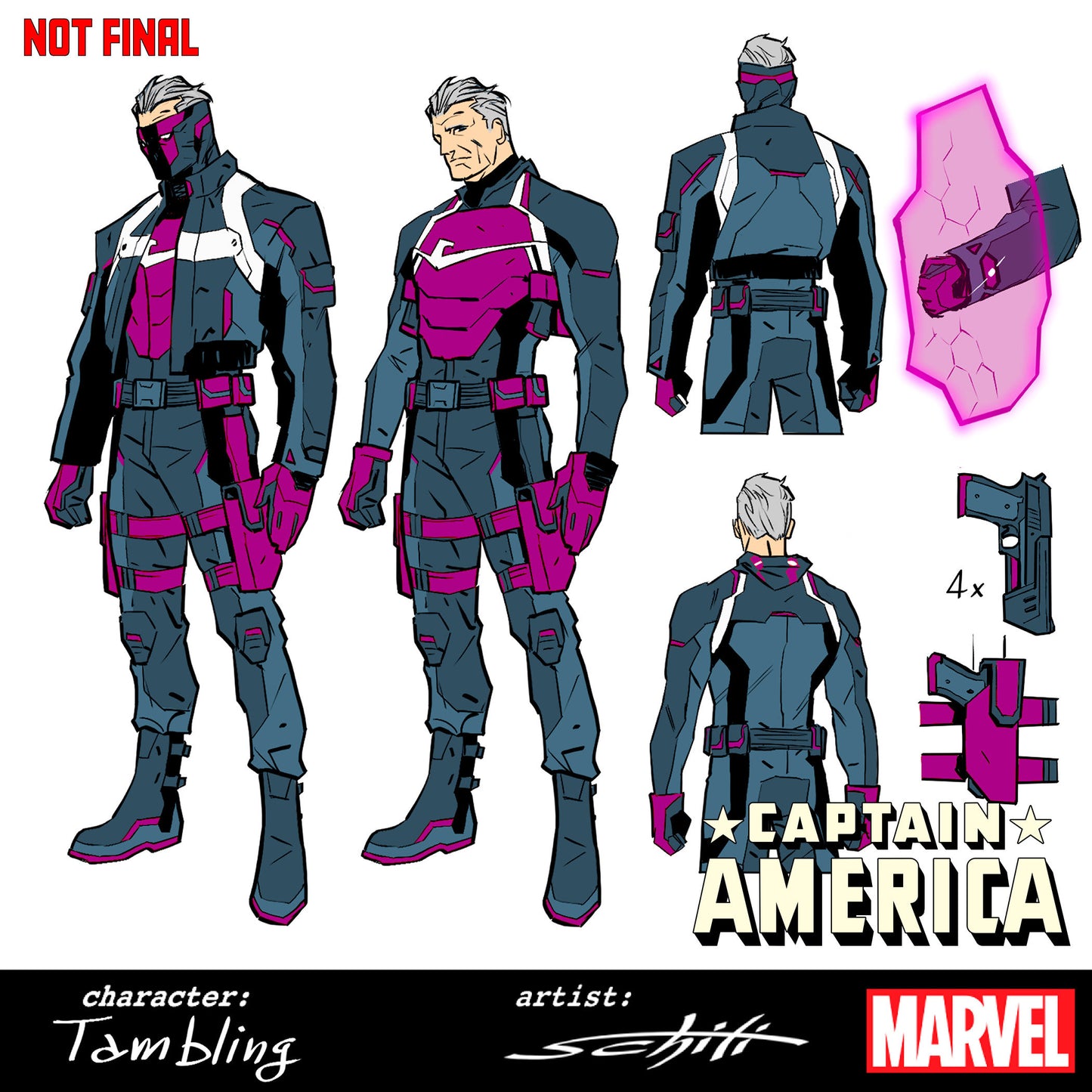 Captain America #8 Valerio Schiti Design Variant