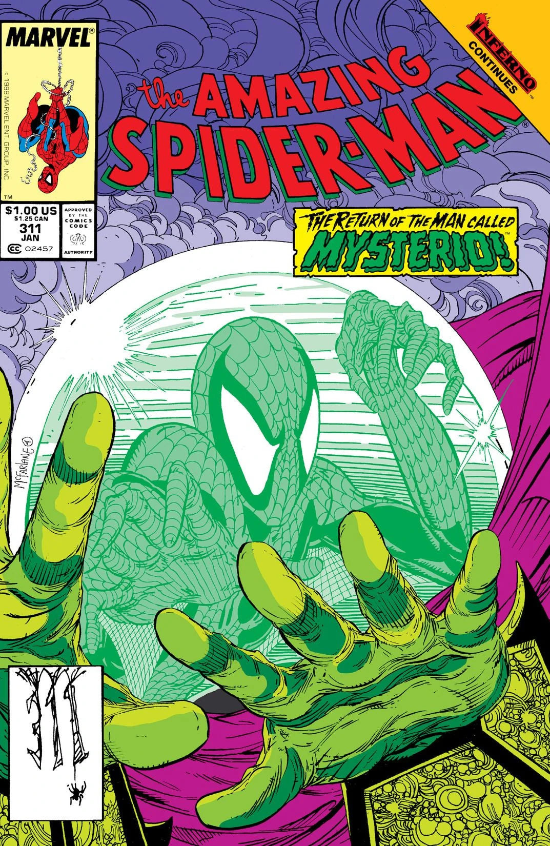 Amazing Spider-Man #311 B Newsstand Edition cover