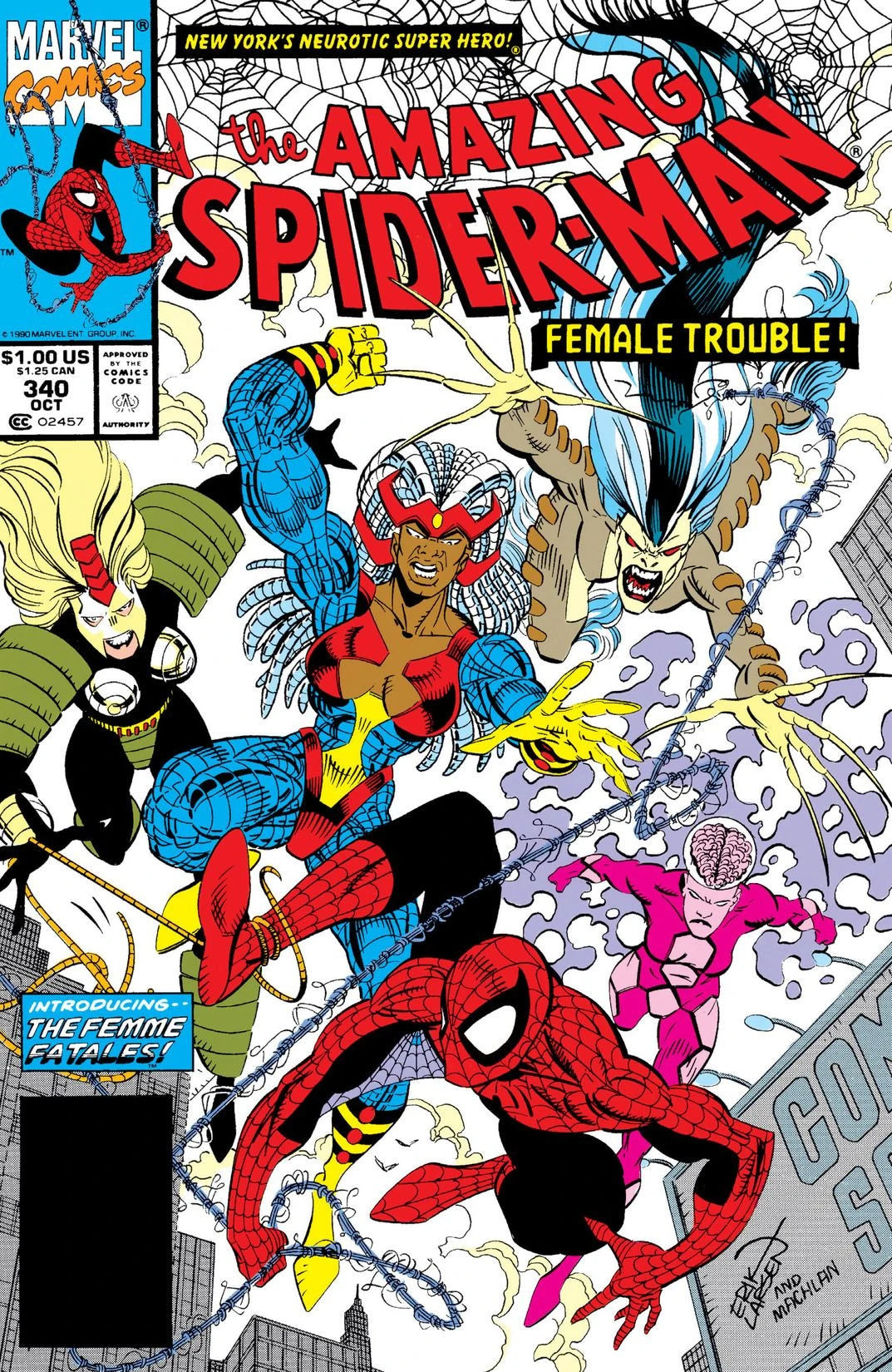 Amazing Spider-Man #340 A Direct Edition cover