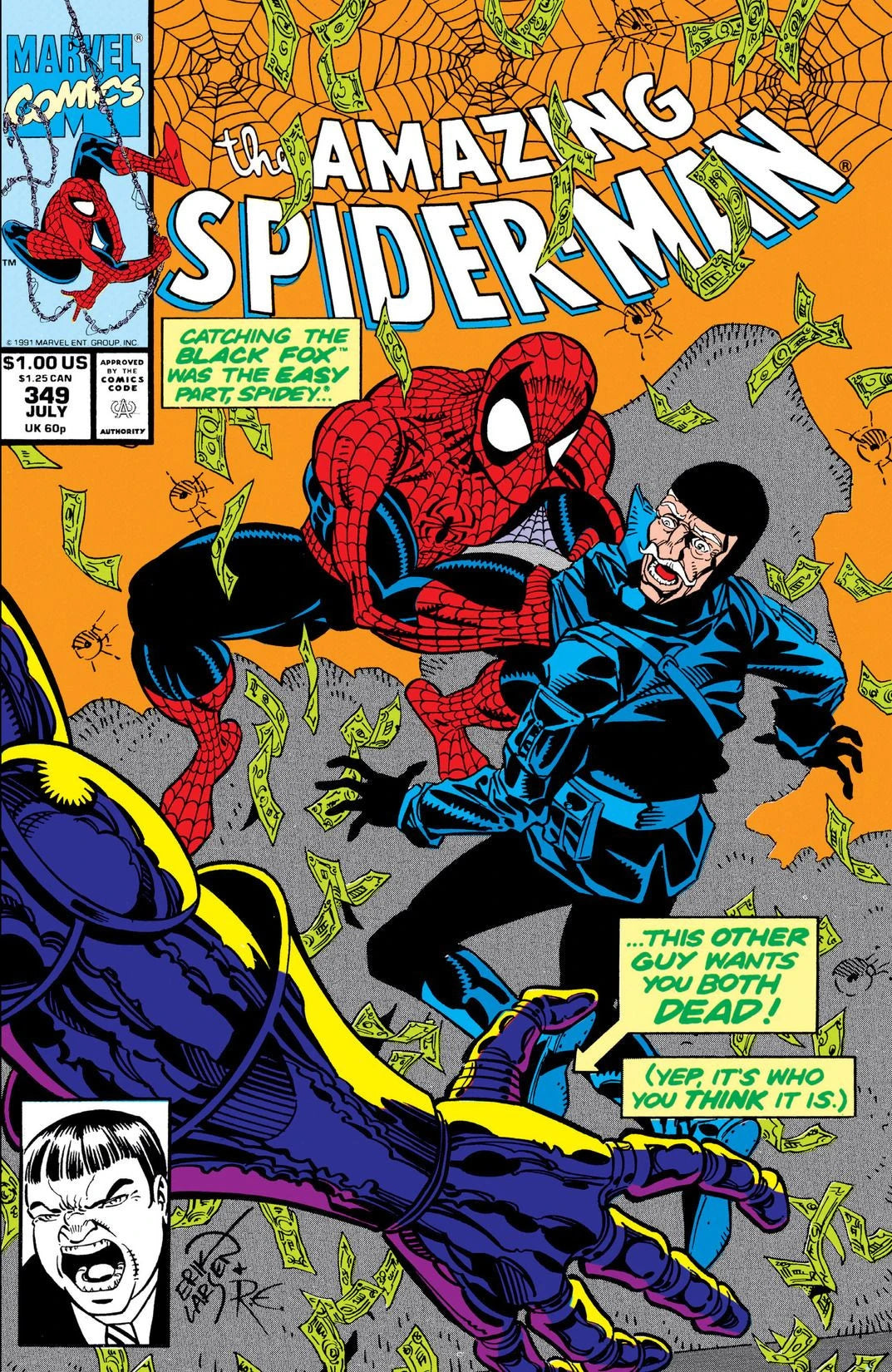 Amazing Spider-Man #349 A Direct Edition cover