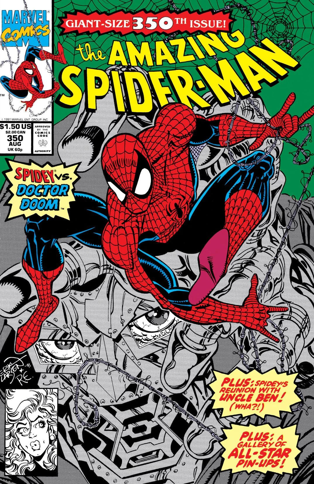Amazing Spider-Man #350 A Direct Edition cover