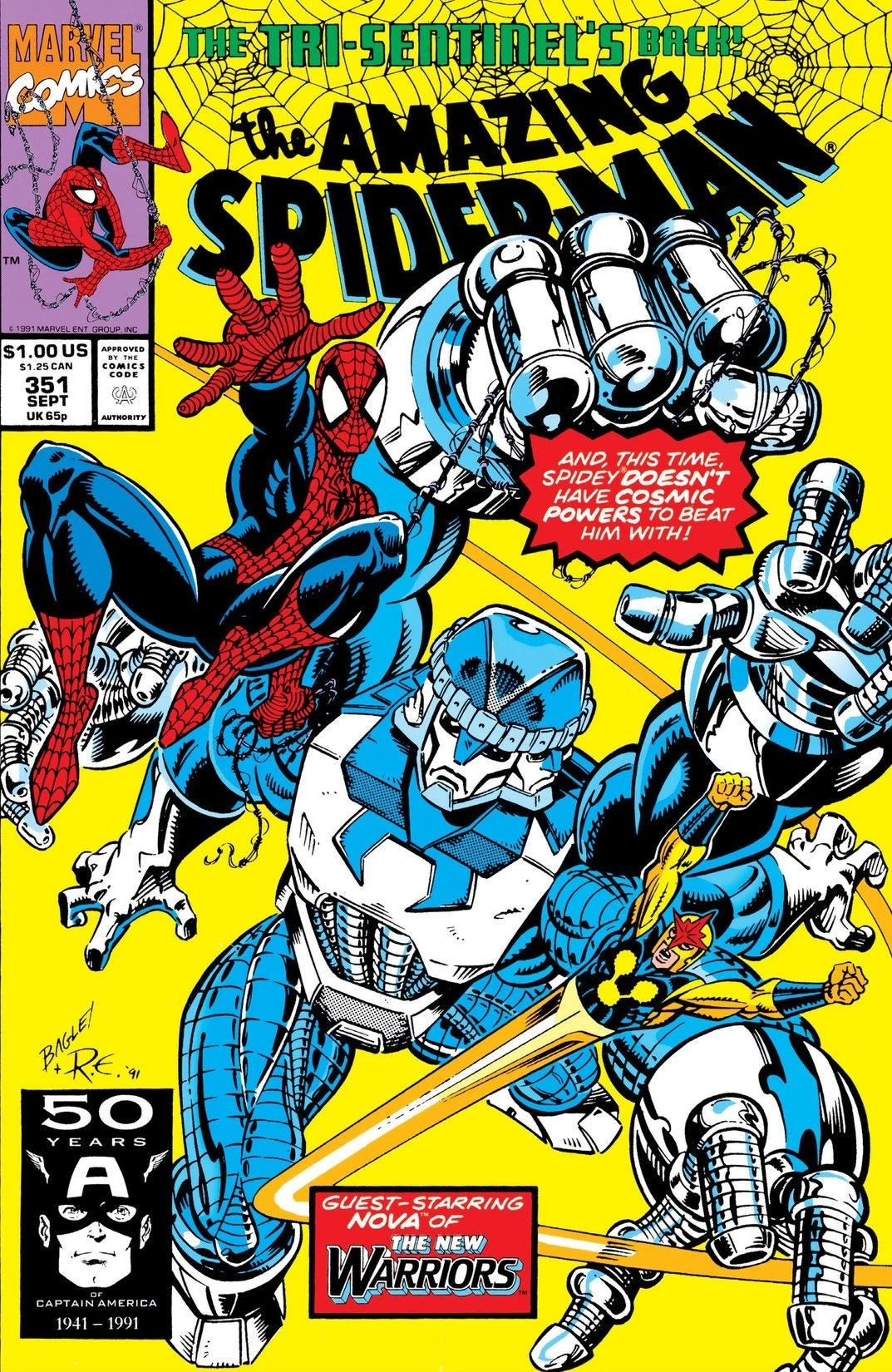Amazing Spider-Man #351 A Direct Edition cover