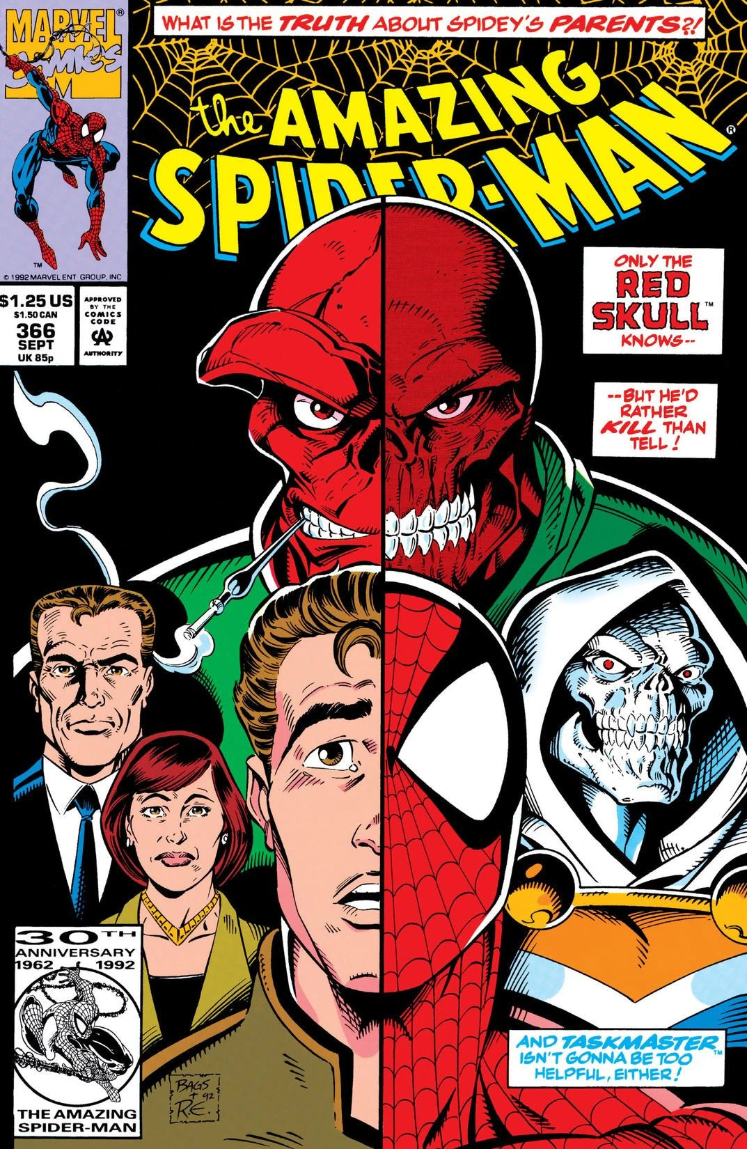 Amazing Spider-Man #366 A Direct Edition cover