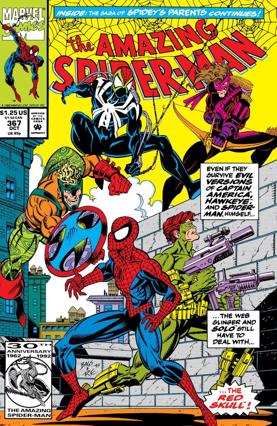 Amazing Spider-Man #367 A Direct Edition cover