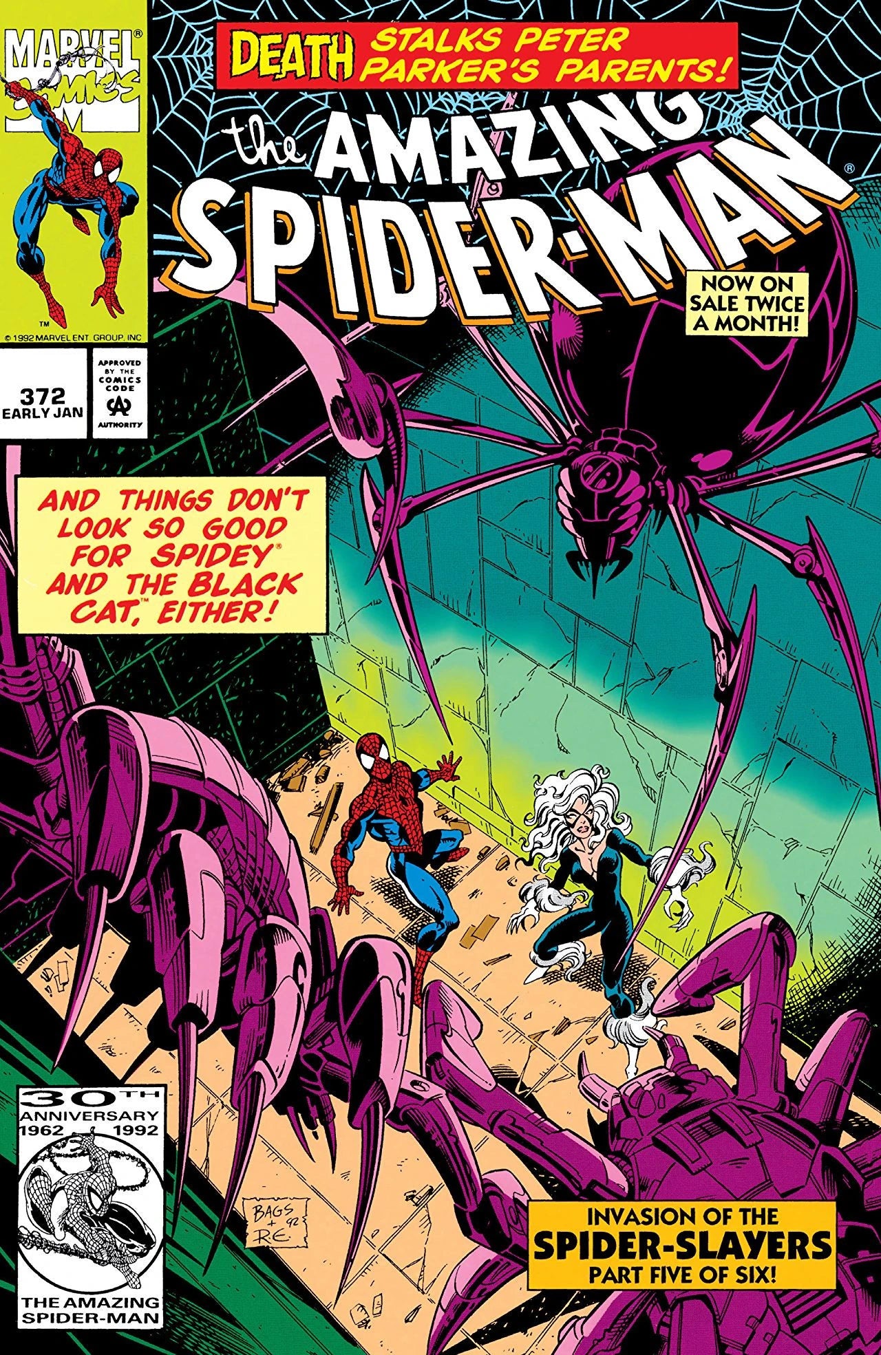 Amazing Spider-Man #372 A Direct Edition cover