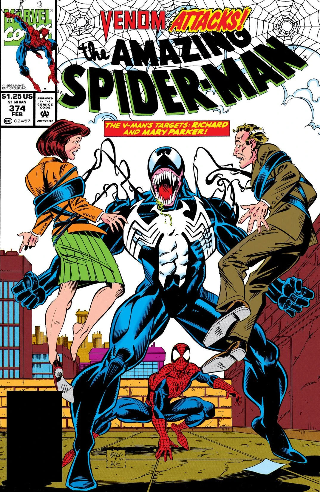 Amazing Spider-Man #374 A Direct Edition cover