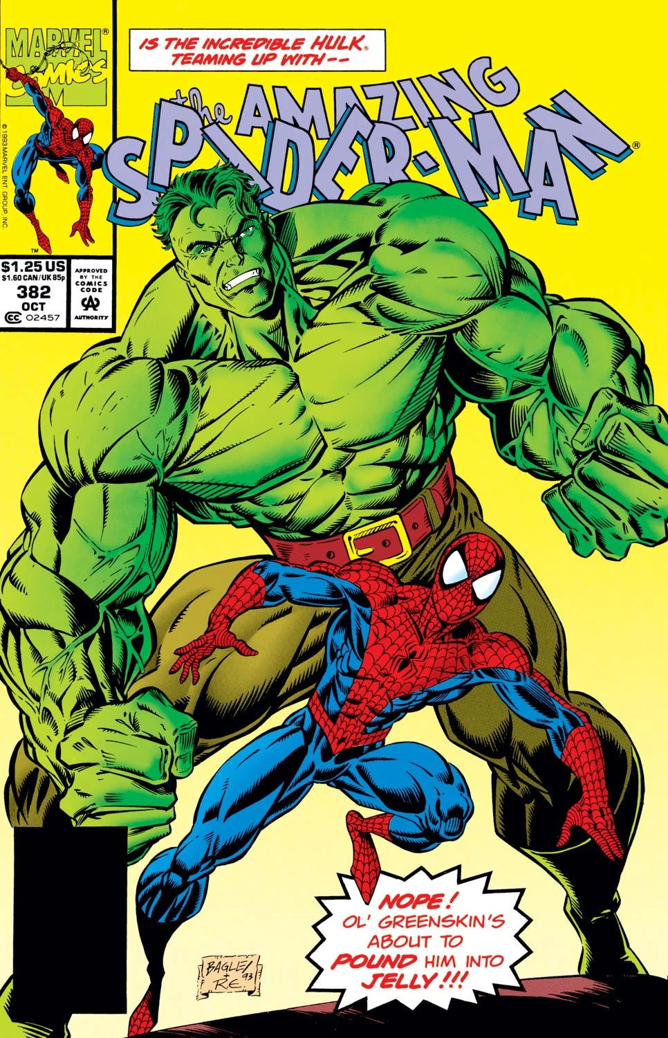 Amazing Spider-Man #382 A Direct Edition cover