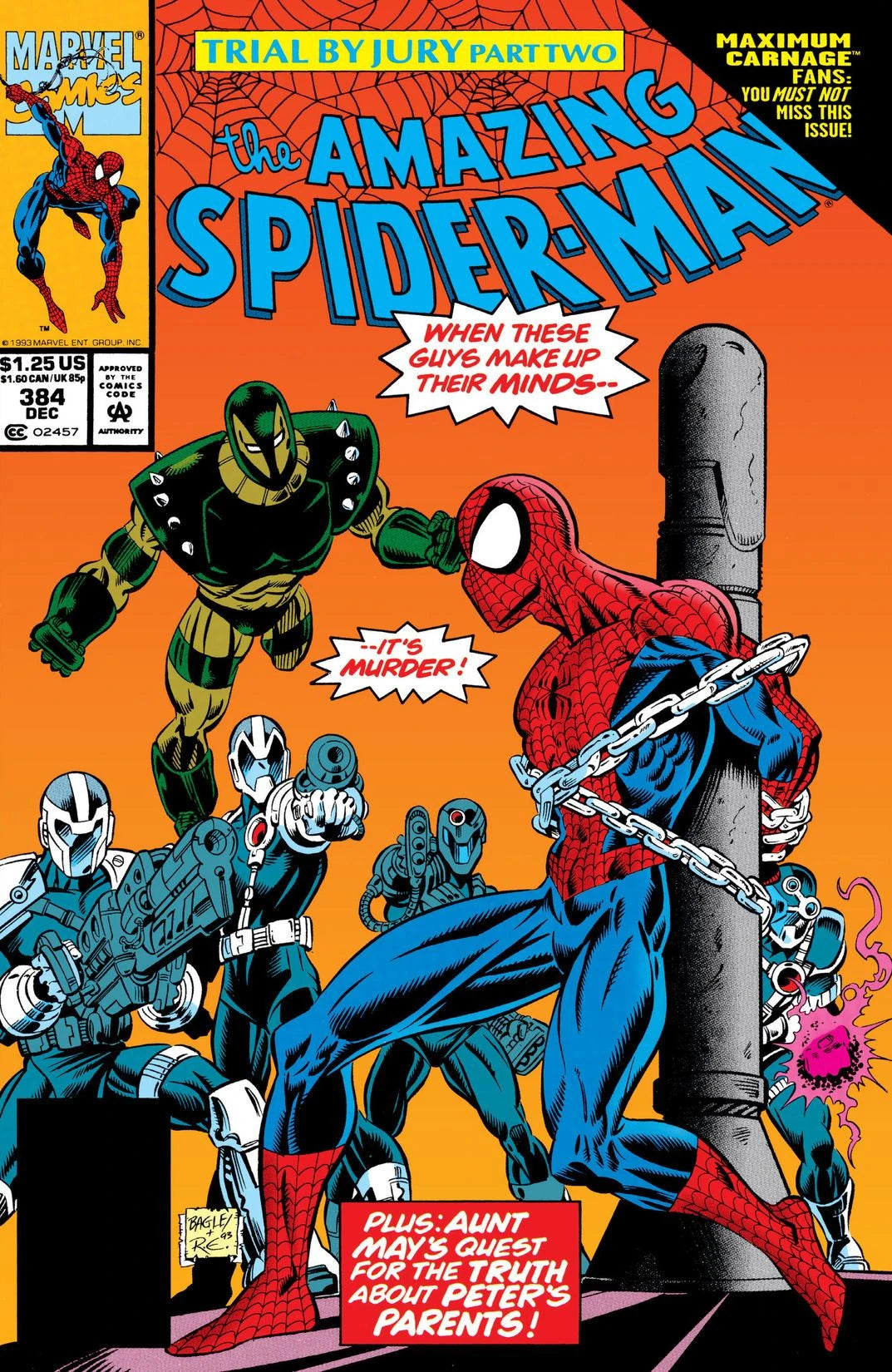 Amazing Spider-Man #384 A Direct Edition cover