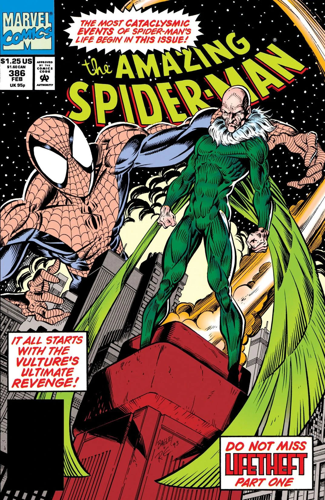 Amazing Spider-Man #386 A Direct Edition cover