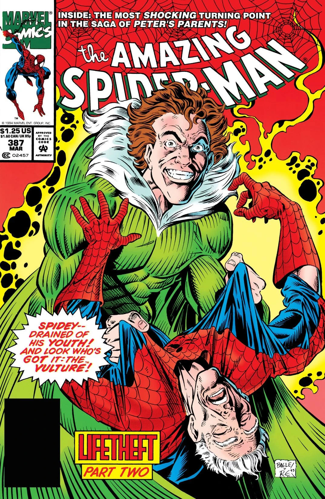 Amazing Spider-Man #387 A Direct Edition cover