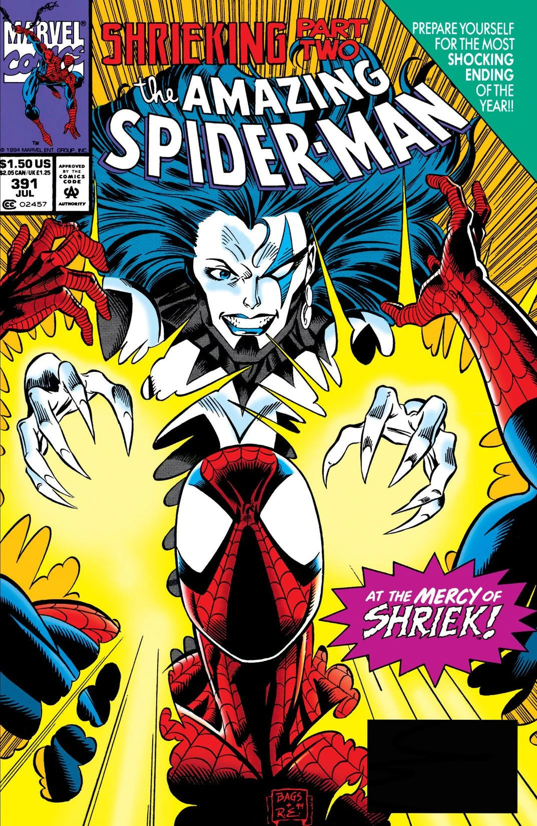 Amazing Spider-Man #391 A Direct Edition cover
