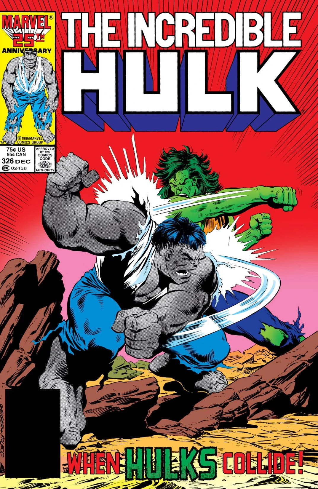 The Incredible Hulk #326 Newsstand Edition cover