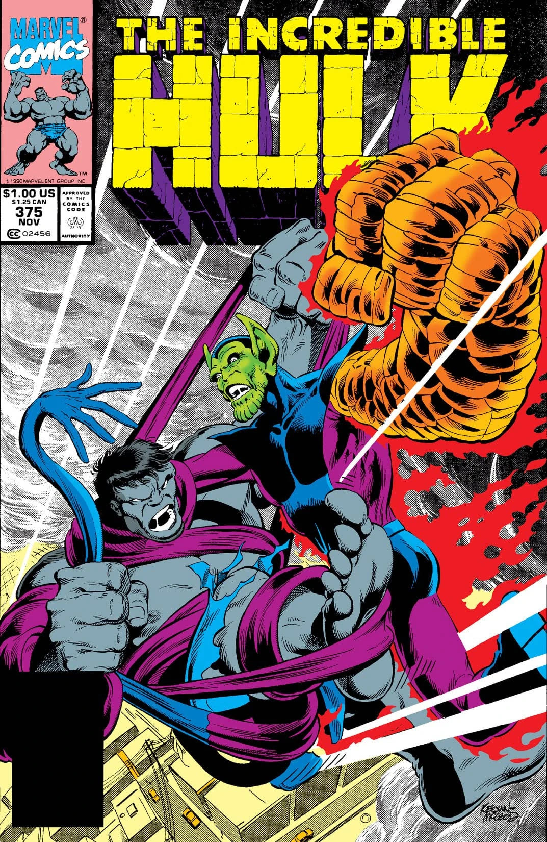 The Incredible Hulk #375 Direct Edition cover