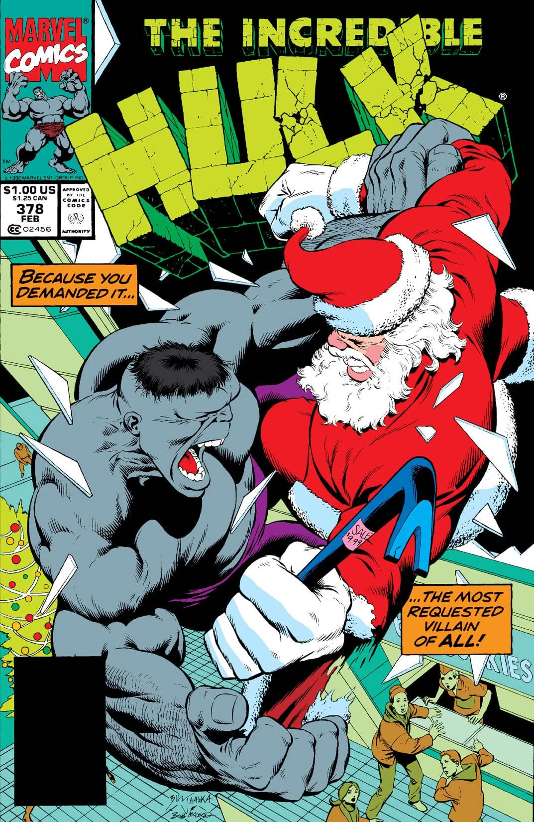 The Incredible Hulk #378 Direct Edition cover