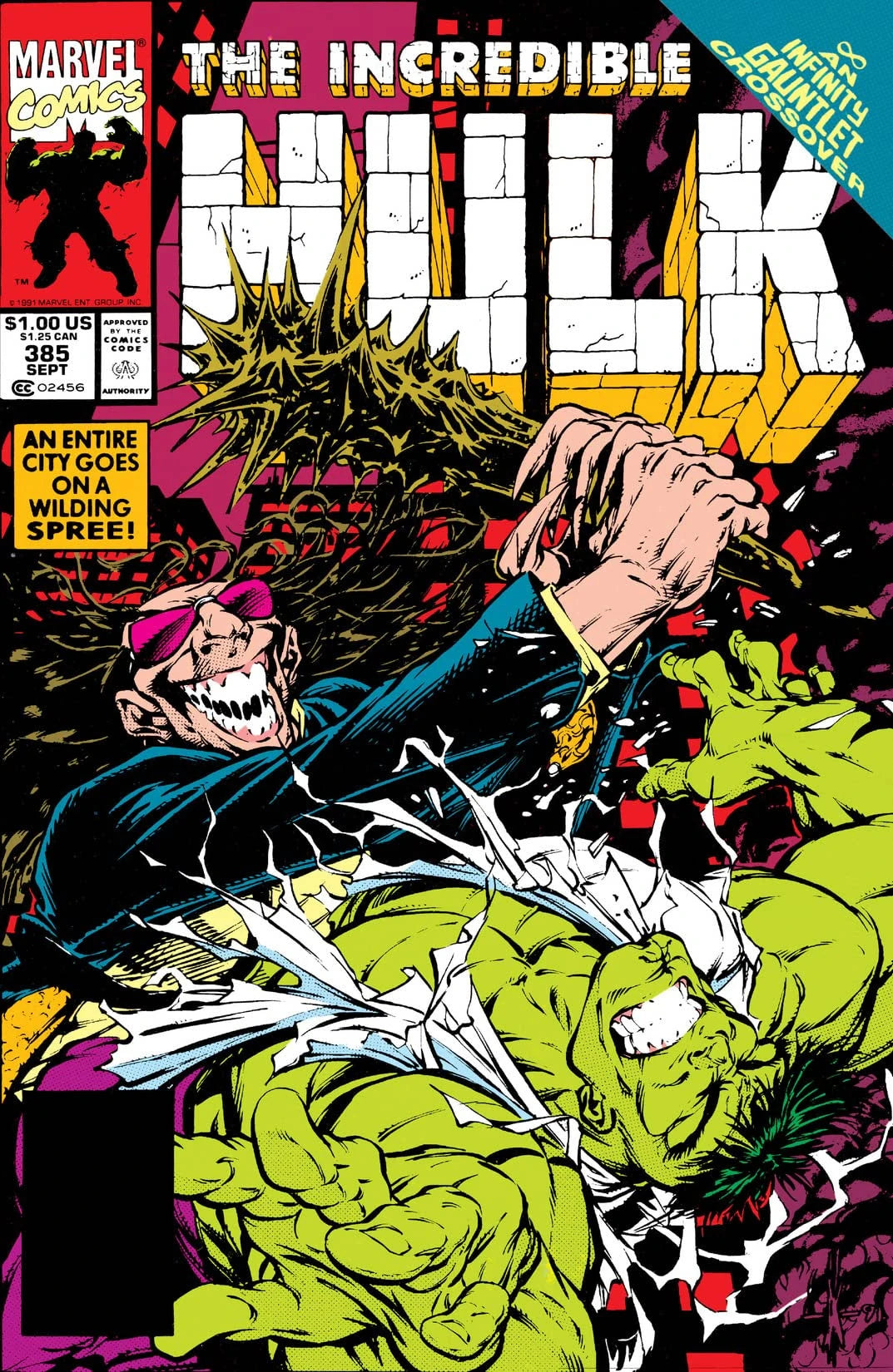 The Incredible Hulk #385 Direct Edition cover