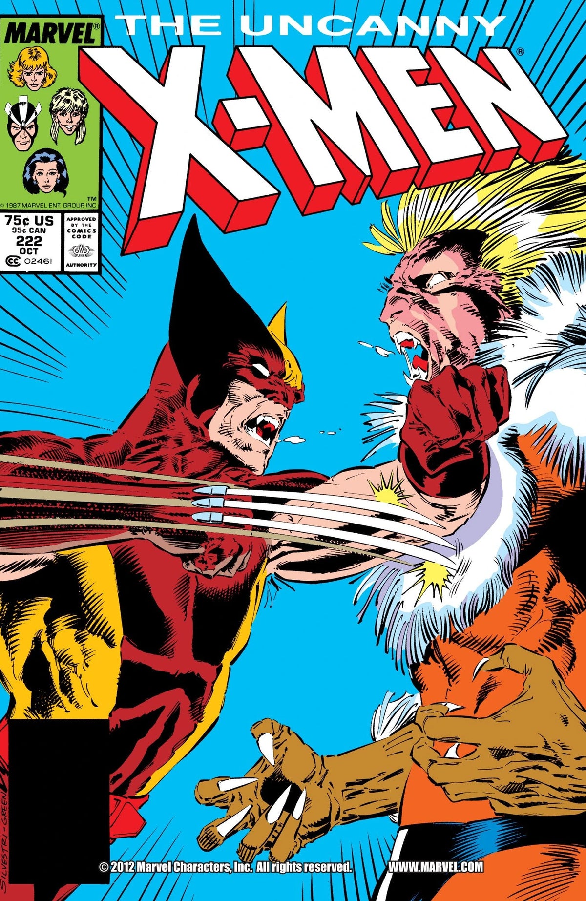 Uncanny X-Men #222 Newsstand Edition cover