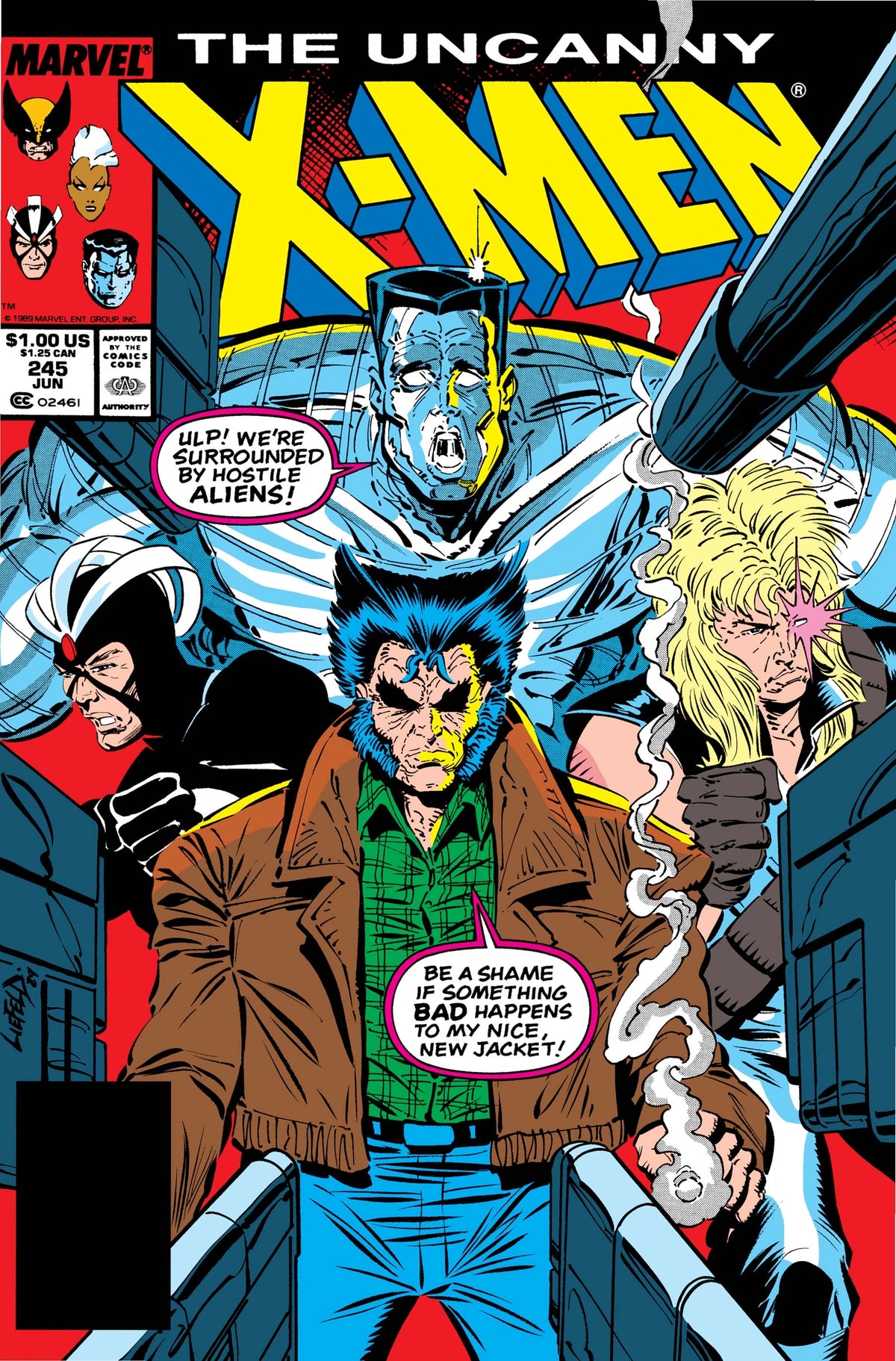 Uncanny X-Men #245 Newsstand Edition cover